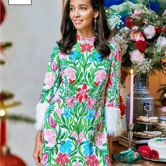 Lilly Pulitzer Dresses & Skirts - Agnes skirted shift romper
Lilly Pulitzer Floral with Fringe-Holiday fun!